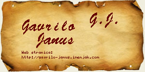 Gavrilo Janus vizit kartica